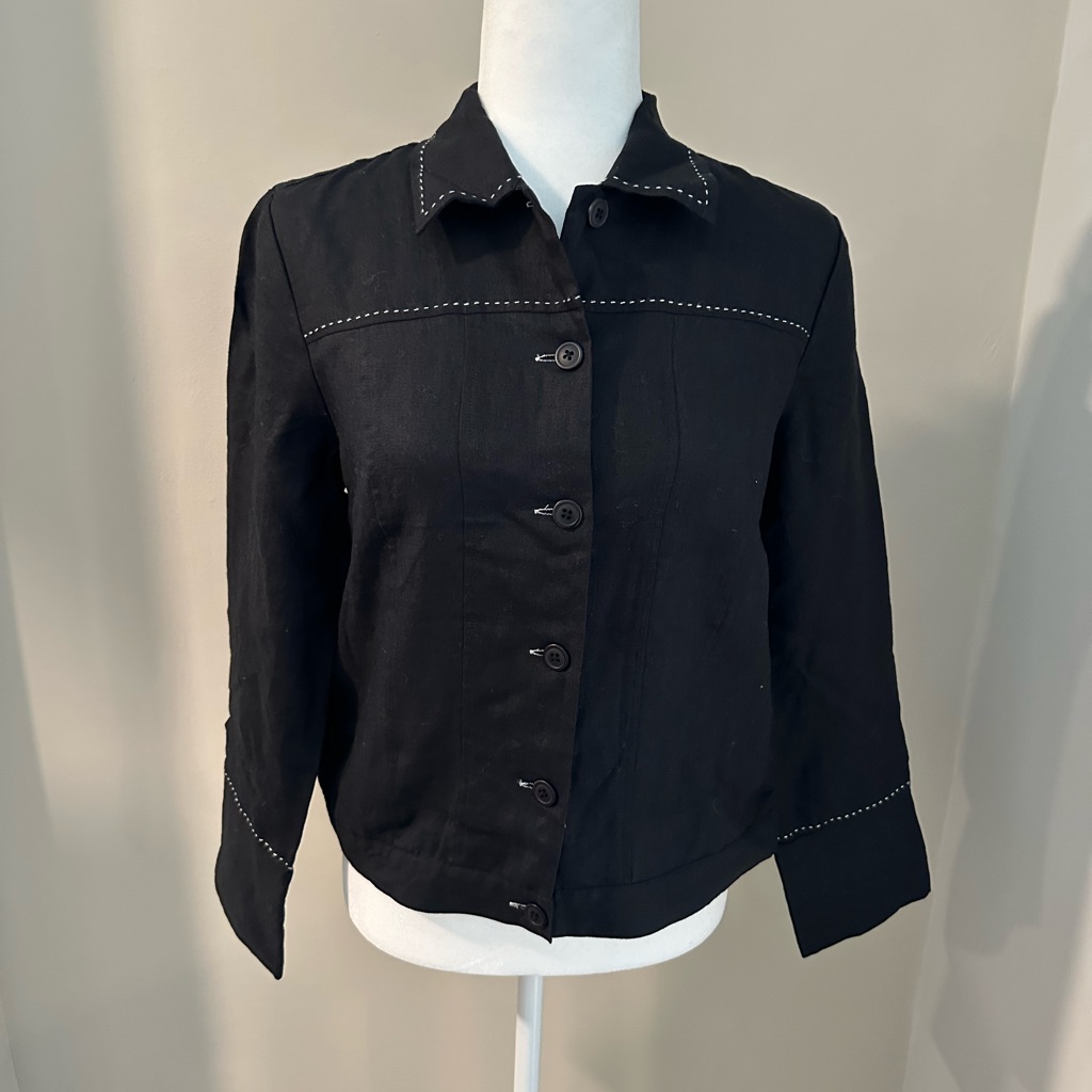 Willi Smith Black Button Down